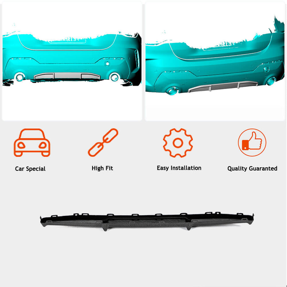 BMW 4 Series G22 G23 420i 430i M Sport M440i 2020+ Rear Bumper Diffuser Carbon Fiber-Ahacarbon