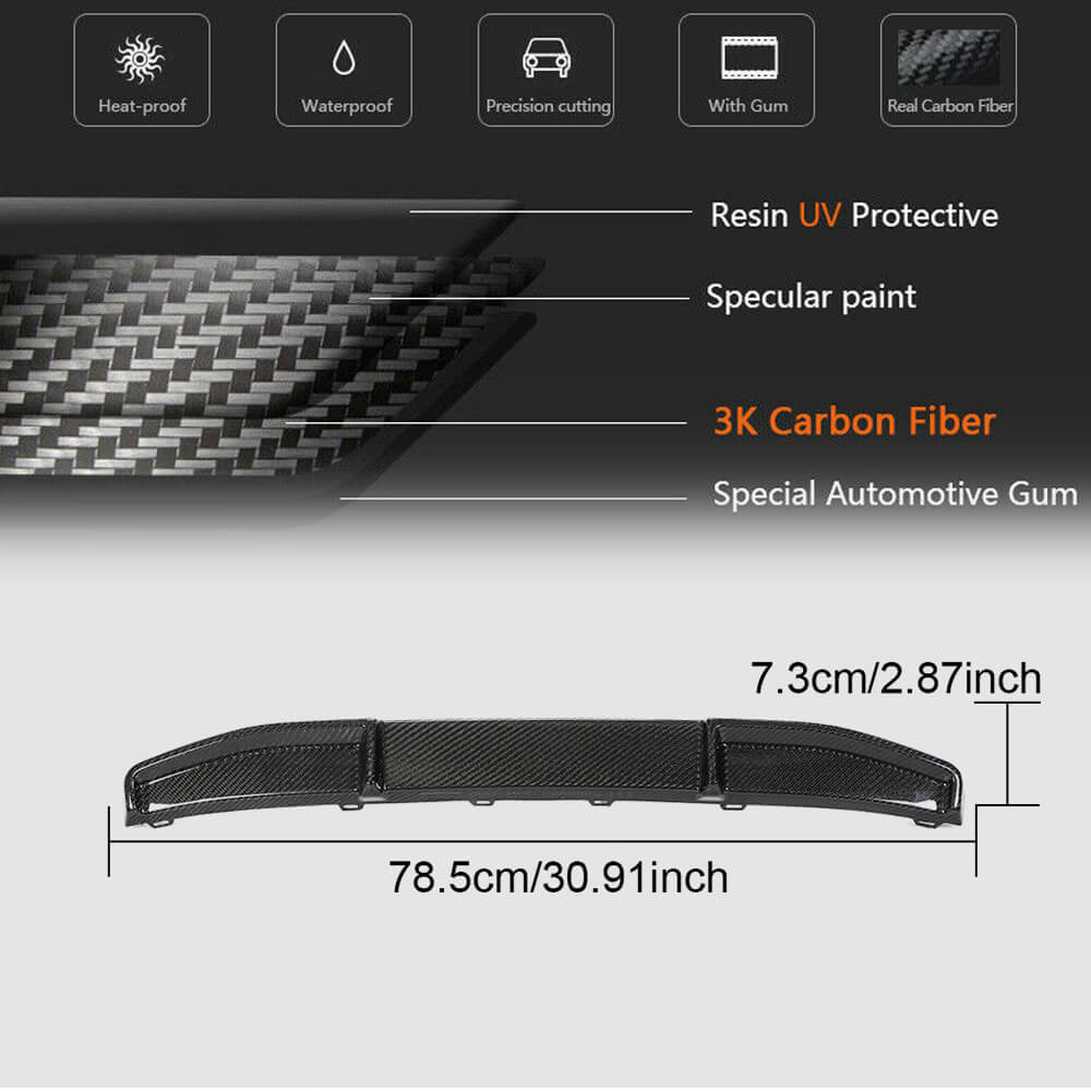 BMW 4 Series G22 G23 420i 430i M Sport M440i 2020+ Rear Bumper Diffuser Carbon Fiber-Ahacarbon