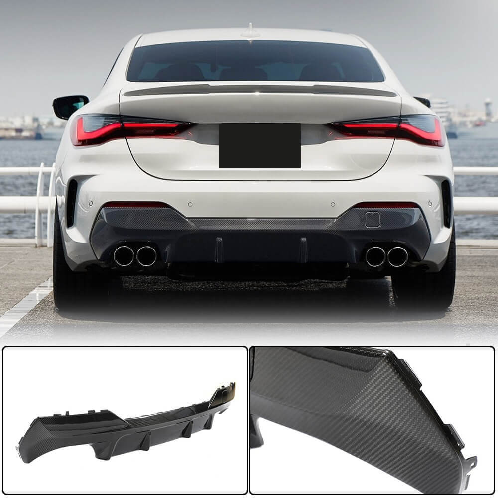 BMW 4 Series G22 G23 420i 430i M Sport M440i 2020+ Rear Bumper Diffuser Dry Carbon Fiber-Ahacarbon