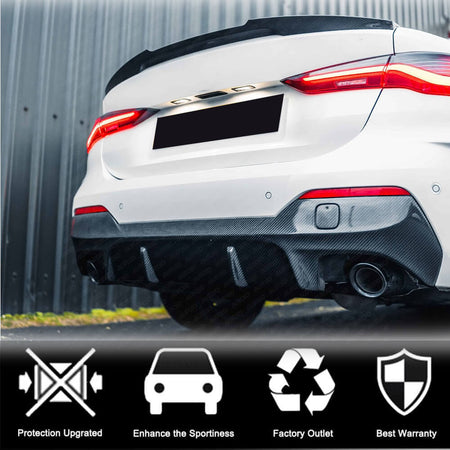BMW 4 Series G22 G23 420i 430i M Sport M440i 2020+ Rear Bumper Diffuser Dry Carbon Fiber-Ahacarbon
