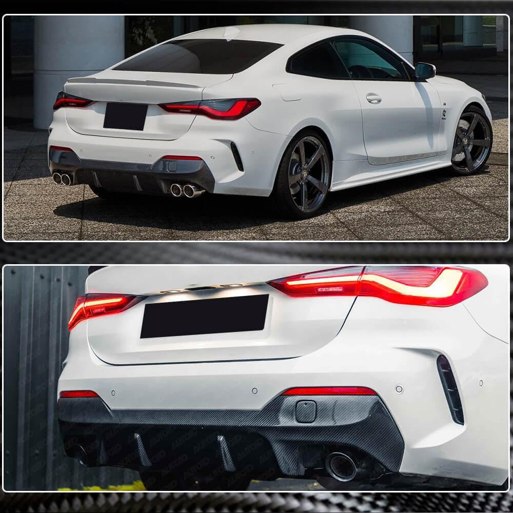 BMW 4 Series G22 G23 420i 430i M Sport M440i 2020+ Rear Bumper Diffuser Dry Carbon Fiber-Ahacarbon