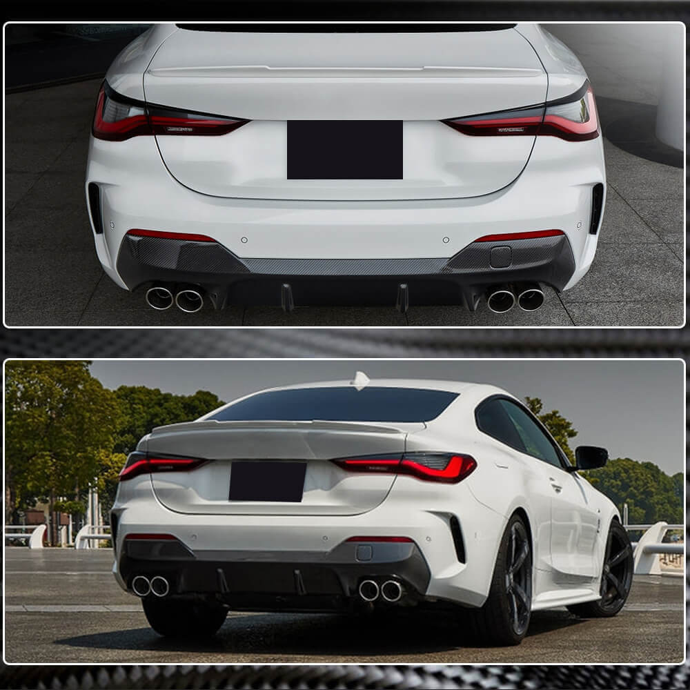 BMW 4 Series G22 G23 420i 430i M Sport M440i 2020+ Rear Bumper Diffuser Dry Carbon Fiber-Ahacarbon