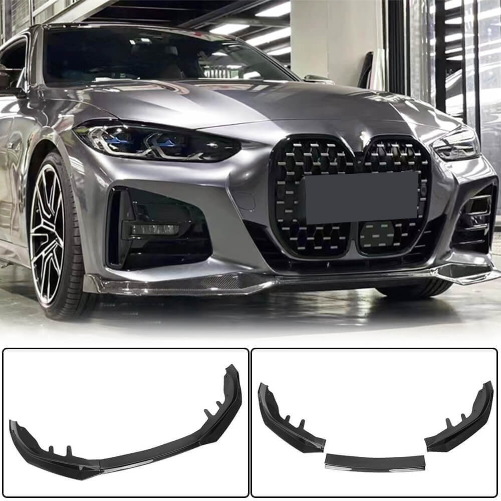 BMW 4 Series G22 G23 420i 430i M Sport M440i 2020-2022 Front Bumper Lip Carbon Fiber-Ahacarbon