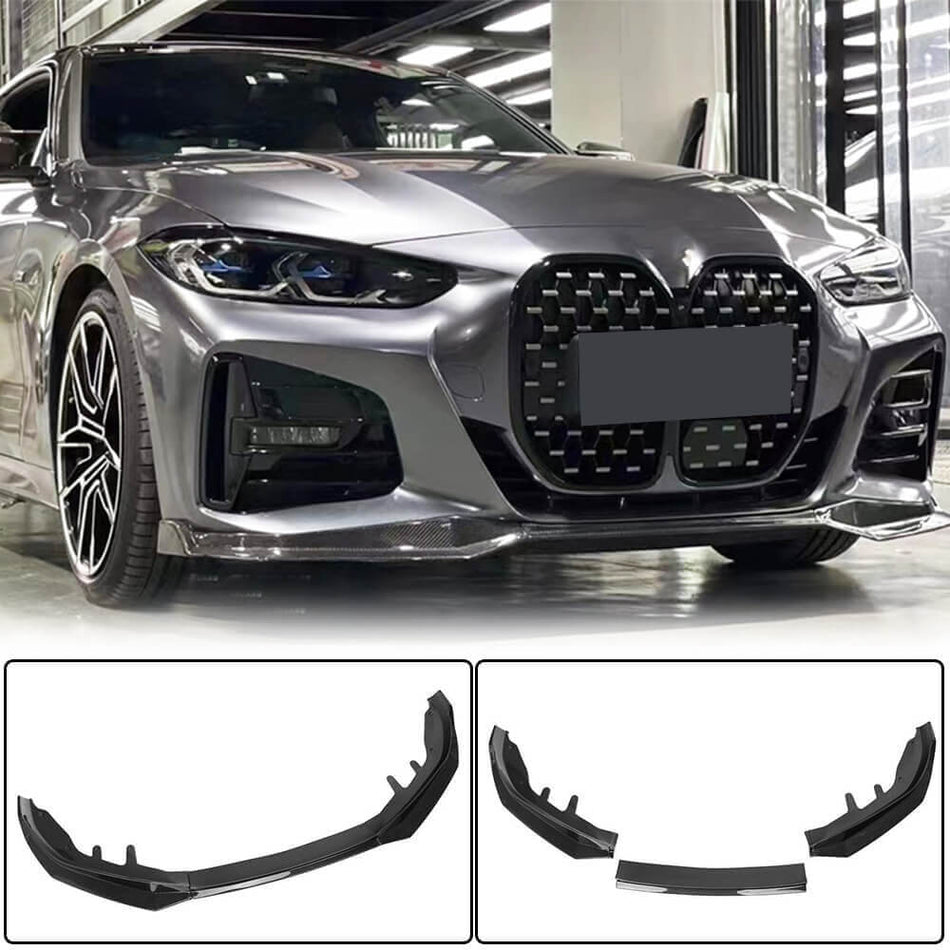 BMW 4 Series G22 G23 420i 430i M Sport M440i 2020-2022 Front Bumper Lip Carbon Fiber-Ahacarbon