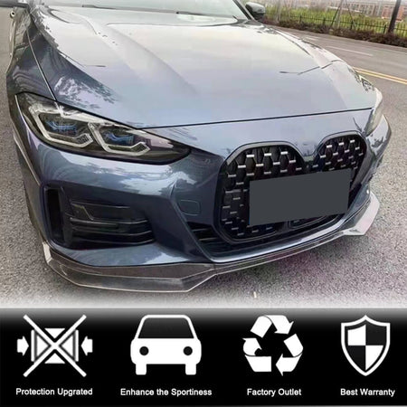 BMW 4 Series G22 G23 420i 430i M Sport M440i 2020-2022 Front Bumper Lip Carbon Fiber-Ahacarbon