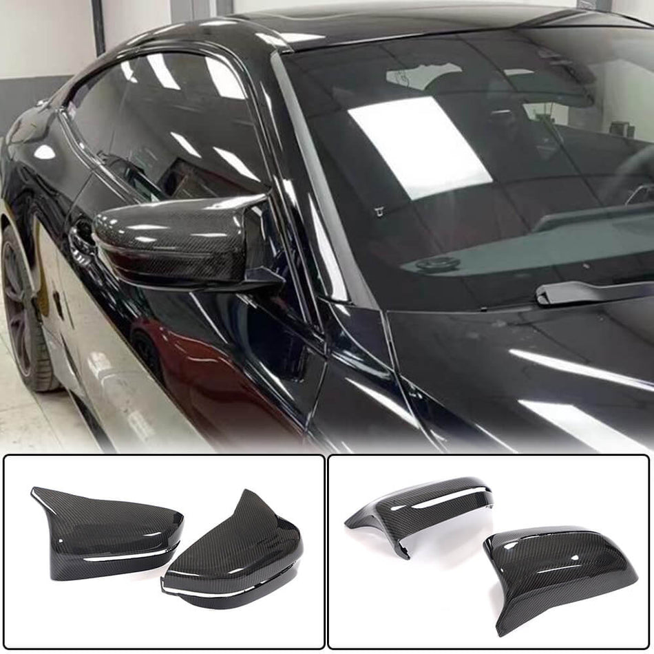 BMW 4 Series G22 G23 2020-2023 Side Mirror Covers Replacement Style Carbon Fiber-Ahacarbon