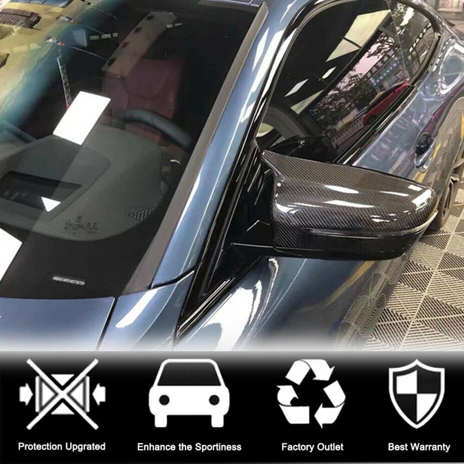 BMW 4 Series G22 G23 2020-2023 Side Mirror Covers Replacement Style Carbon Fiber-Ahacarbon