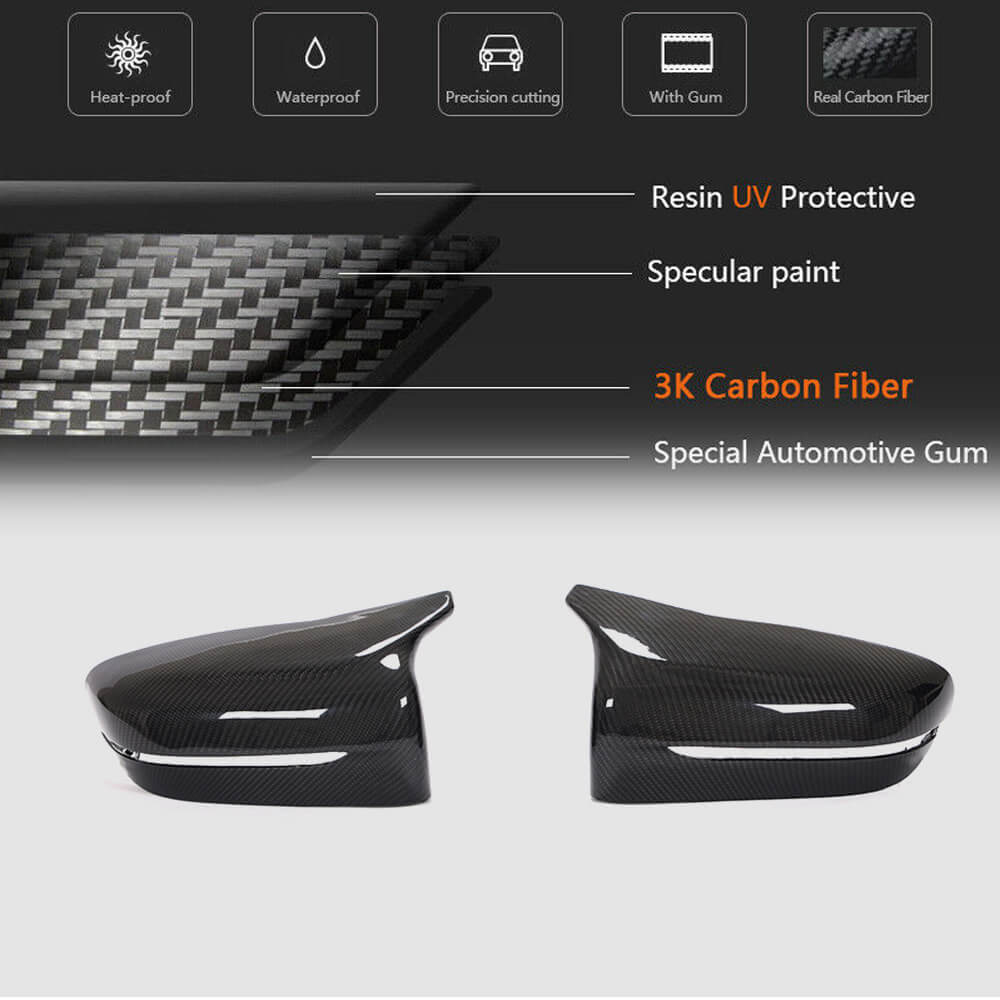 BMW 4 Series G22 G23 2020-2023 Side Mirror Covers Replacement Style Carbon Fiber-Ahacarbon