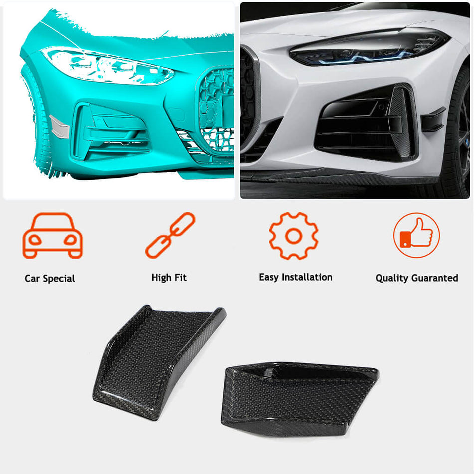 BMW 4 Series G22 G23 420i 430i M Sport M440i Front Bumper Vents Carbon Fiber/ABS-Ahacarbon
