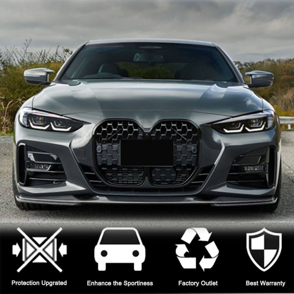 BMW 4 Series G22 G23 420i 430i M Sport M440i 2020UP Front Bumper Lip Dry Carbon Fiber-Ahacarbon