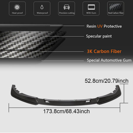 BMW 4 Series G22 G23 420i 430i M Sport M440i 2020UP Front Bumper Lip Dry Carbon Fiber-Ahacarbon