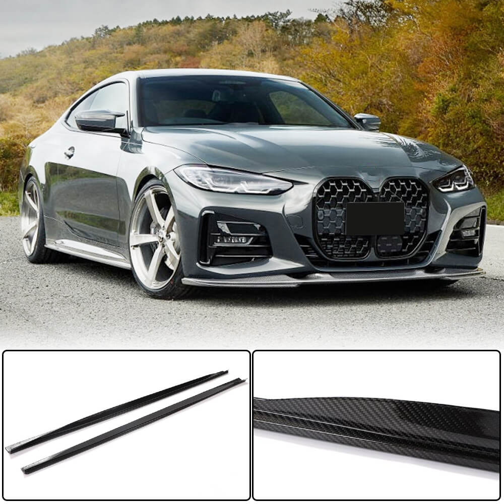 BMW 4 Series G22 G23 420i 430i M Sport M440i M Sport 2020UP Side Skirts Dry Carbon Fiber-Ahacarbon