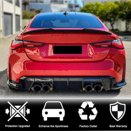 BMW 4 Series G22 420i 430i M440i G82 M4 2021-2025 Rear Trunk Spoiler Carbon Fiber-Ahacarbon