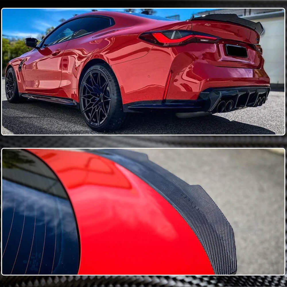 BMW 4 Series G22 420i 430i M440i G82 M4 2021-2025 Rear Trunk Spoiler Carbon Fiber-Ahacarbon