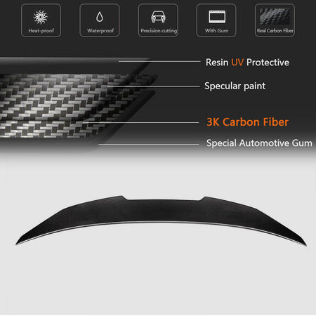 BMW 4 Series G22 420i 430i M440i G82 M4 2021-2025 Rear Trunk Spoiler Carbon Fiber-Ahacarbon