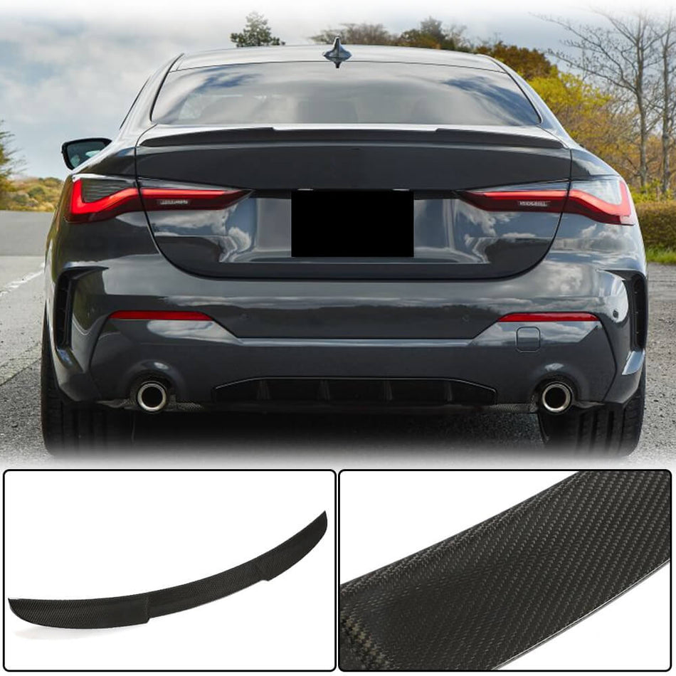BMW 4 Series G22, G82 M4 Coupe 2021-2025 Rear Trunk Spoiler Carbon Fiber-Ahacarbon