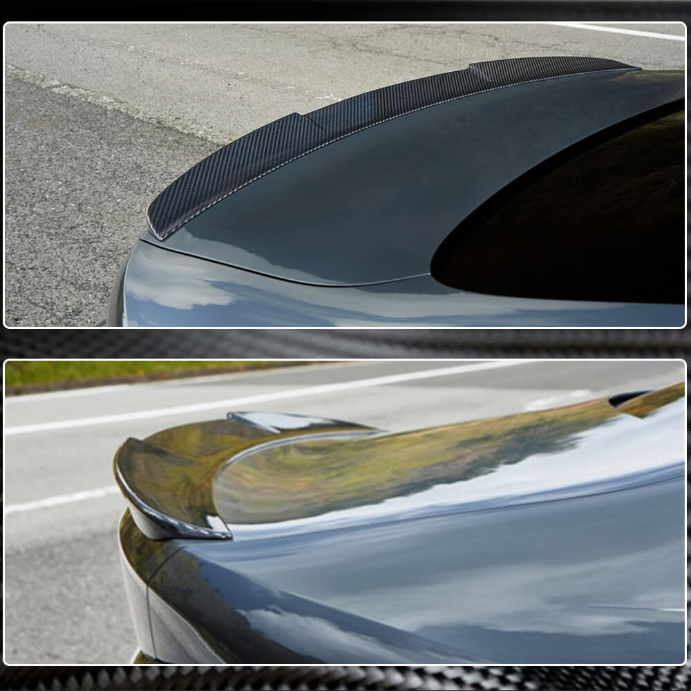 BMW 4 Series G22, G82 M4 Coupe 2021-2025 Rear Trunk Spoiler Carbon Fiber-Ahacarbon