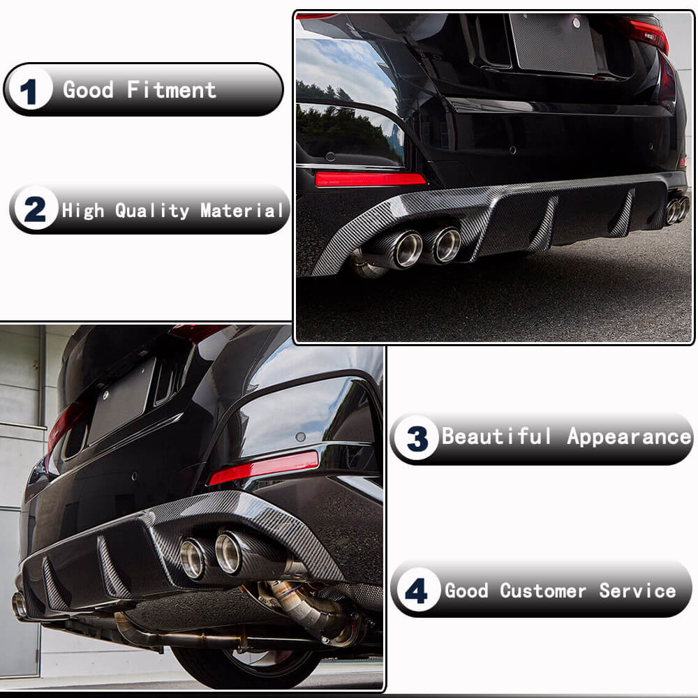 BMW 4 Series G26 420i 430i 440i 2021-2023 Rear Bumper Diffuser Carbon Fiber-Ahacarbon