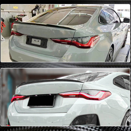 BMW 4 Series G26 i4 2021UP Rear Trunk Spoiler Carbon Fiber-Ahacarbon