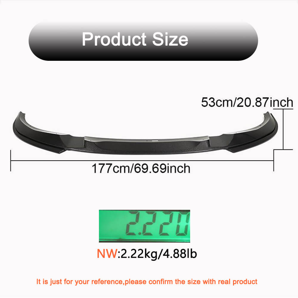 BMW 4 Series G26 420i 430i M Sport M440i 2021-2023 Front Bumper Lip Carbon Fiber-Ahacarbon