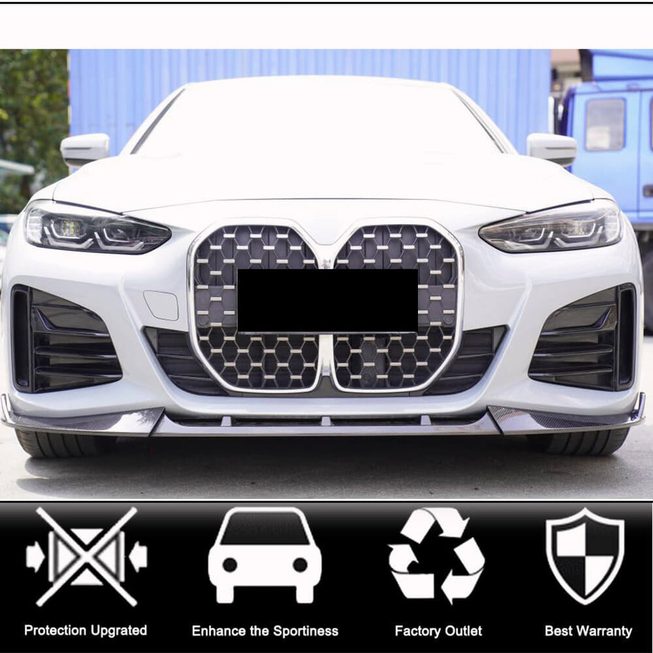 BMW 4 Series G26 420i 430i M Sport M440i 2021-2023 Front Bumper Lip Carbon Fiber-Ahacarbon