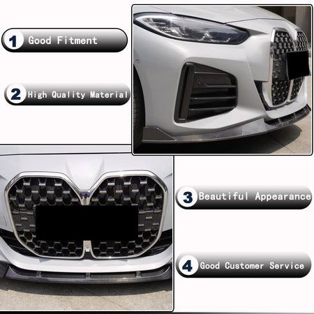BMW 4 Series G26 420i 430i M Sport M440i 2021-2023 Front Bumper Lip Carbon Fiber-Ahacarbon