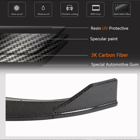 BMW 4 Series G26 420i 430i M Sport M440i 2021-2023 Front Bumper Lip Carbon Fiber-Ahacarbon