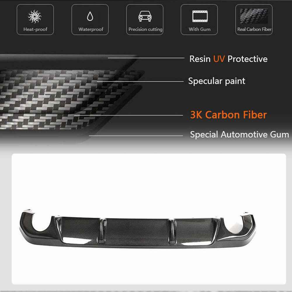 BMW 4 Series G26 420i 430i M Sport M440i 2021-2023 Rear Bumper Diffuser Carbon Fiber-Ahacarbon
