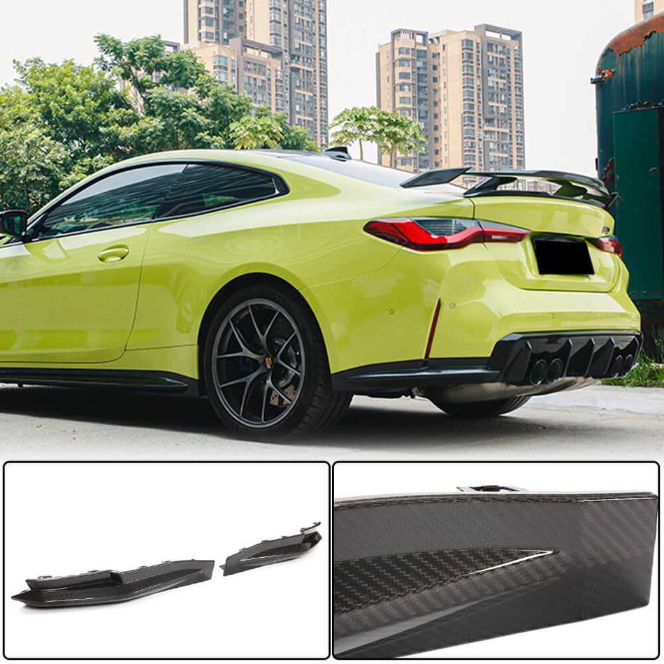 BMW 4 Series G82 G83 M4 2021-2023 Rear Bumper Splitters Dry Carbon Fiber-Ahacarbon
