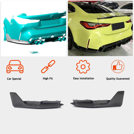 BMW 4 Series G82 G83 M4 2021UP Rear Bumper Splittesr Dry Carbon Fiber-Ahacarbon