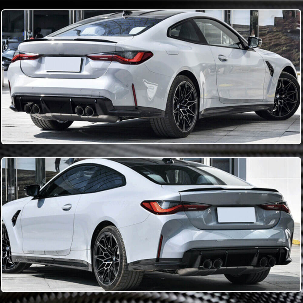 BMW 4 Series G82 G83 M4 2021-2023 Rear Bumper Splitters Dry Carbon Fiber-Ahacarbon