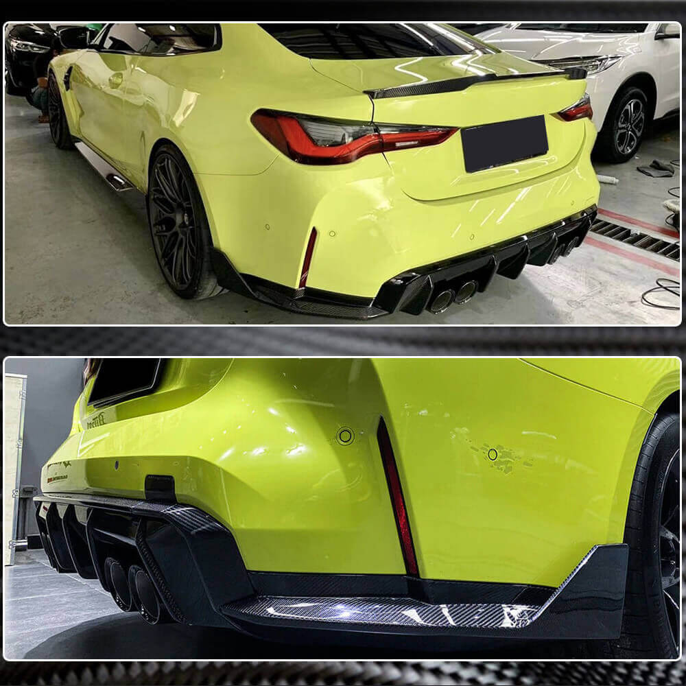 BMW 4 Series G82 G83 M4 2021UP Rear Bumper Splittesr Dry Carbon Fiber-Ahacarbon