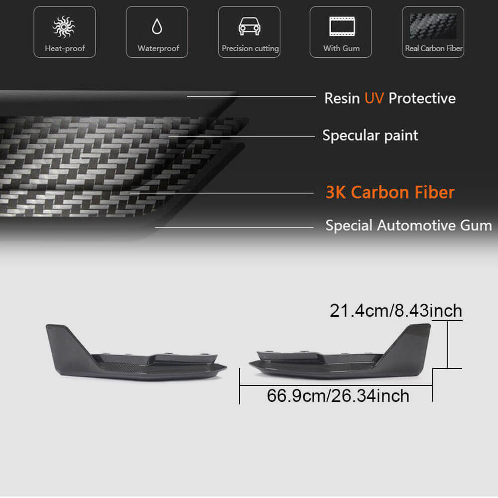 BMW 4 Series G82 G83 M4 2021UP Rear Bumper Splittesr Dry Carbon Fiber-Ahacarbon