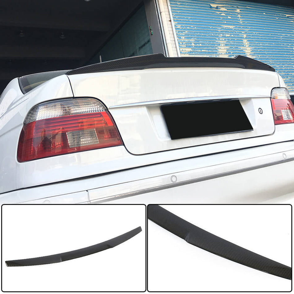 BMW 5 Sereis E39 520i 523i 525i 528i 530i 535i 540i Carbon Fiber Rear Trunk Spoiler Boot Wing Lip-Ahacarbon