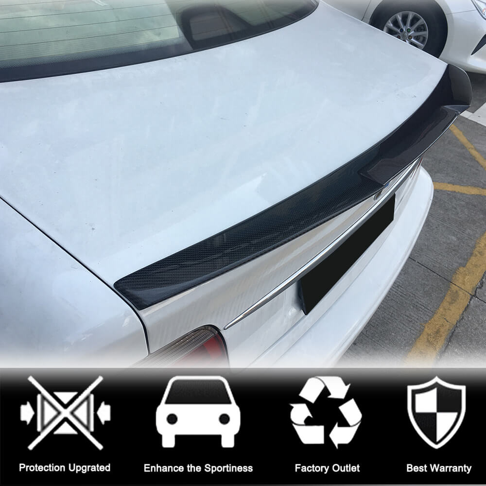 BMW 5 Sereis E39 520i 523i 525i 528i 530i 535i 540i Carbon Fiber Rear Trunk Spoiler Boot Wing Lip-Ahacarbon