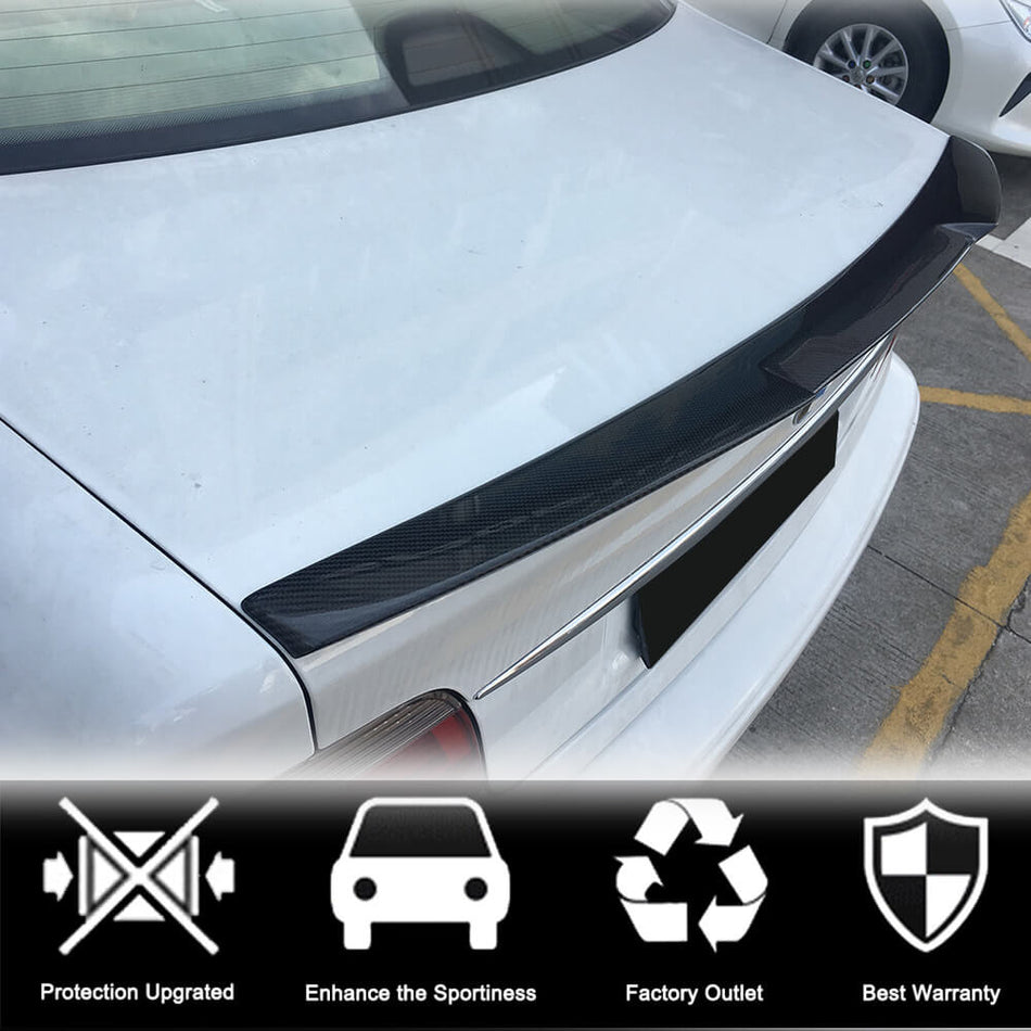 BMW 5 Sereis E39 520i 523i 525i 528i 530i 535i 540i Carbon Fiber Rear Trunk Spoiler Boot Wing Lip-Ahacarbon