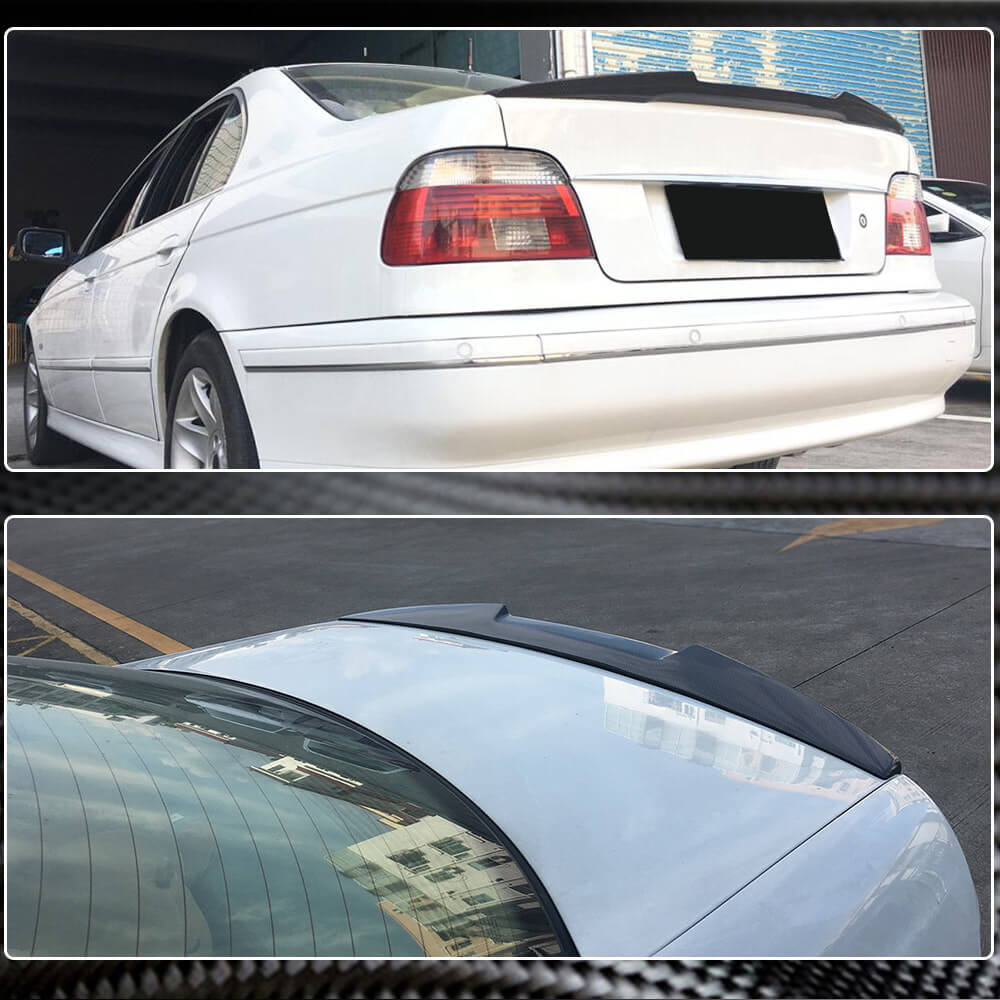 BMW 5 Sereis E39 520i 523i 525i 528i 530i 535i 540i Carbon Fiber Rear Trunk Spoiler Boot Wing Lip-Ahacarbon