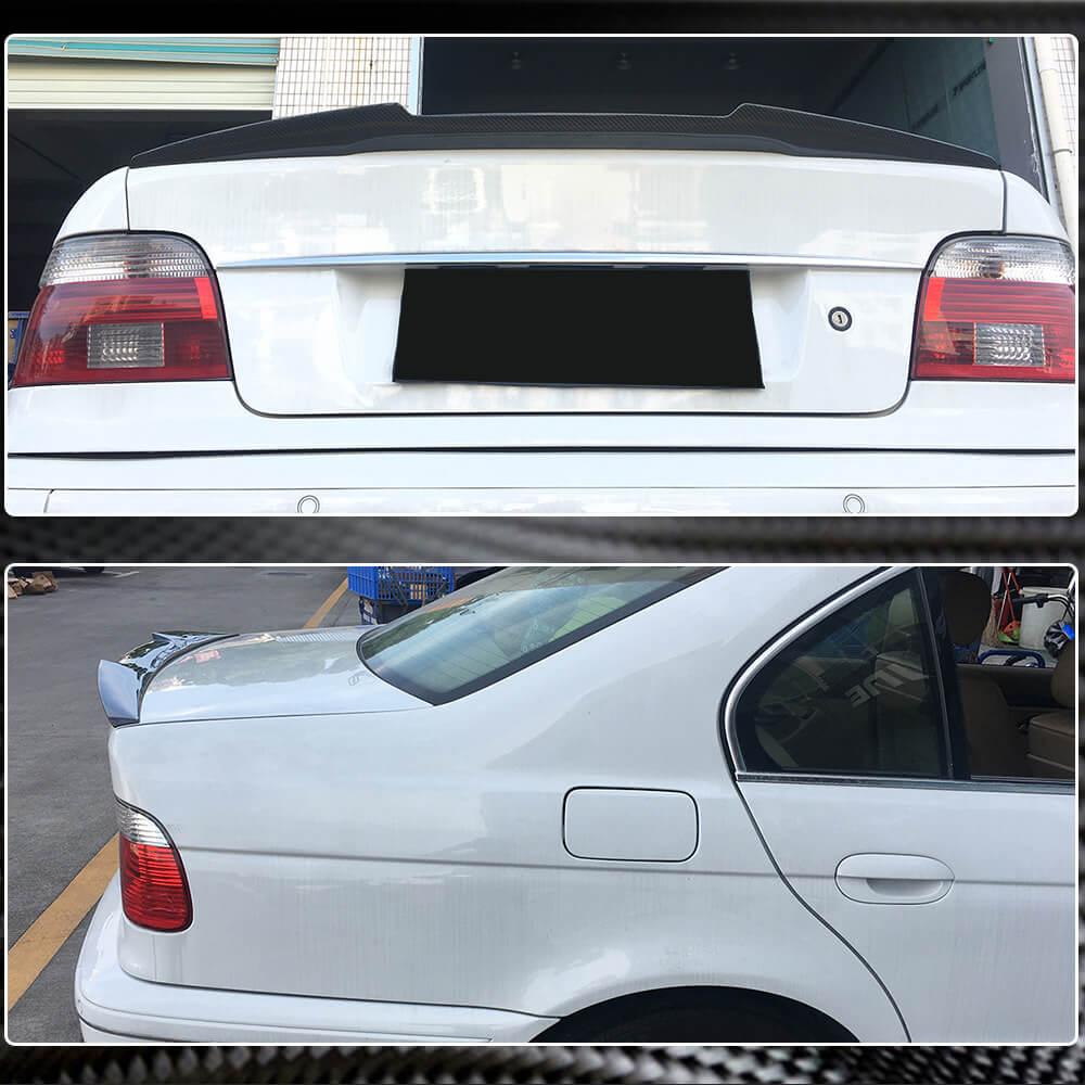 BMW 5 Sereis E39 520i 523i 525i 528i 530i 535i 540i Carbon Fiber Rear Trunk Spoiler Boot Wing Lip-Ahacarbon