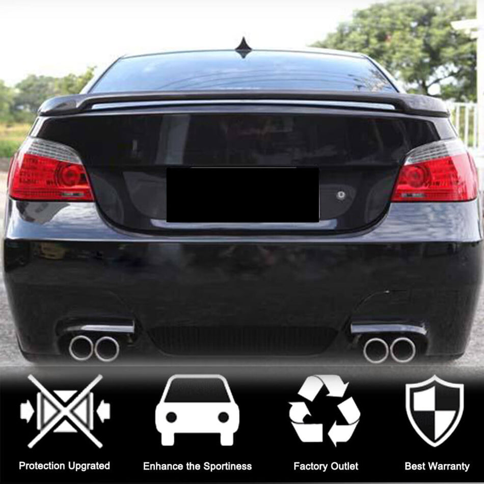BMW 5 Series E60 M5 2004-2010 Rear Trunk Spoiler Carbon Fiber-Ahacarbon