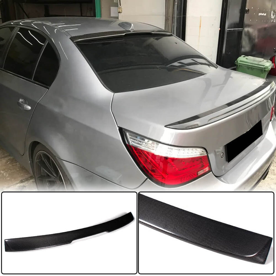 BMW 5 Series E60 2004-2010 Rear Roof Spoiler Carbon Fiber-Ahacarbon