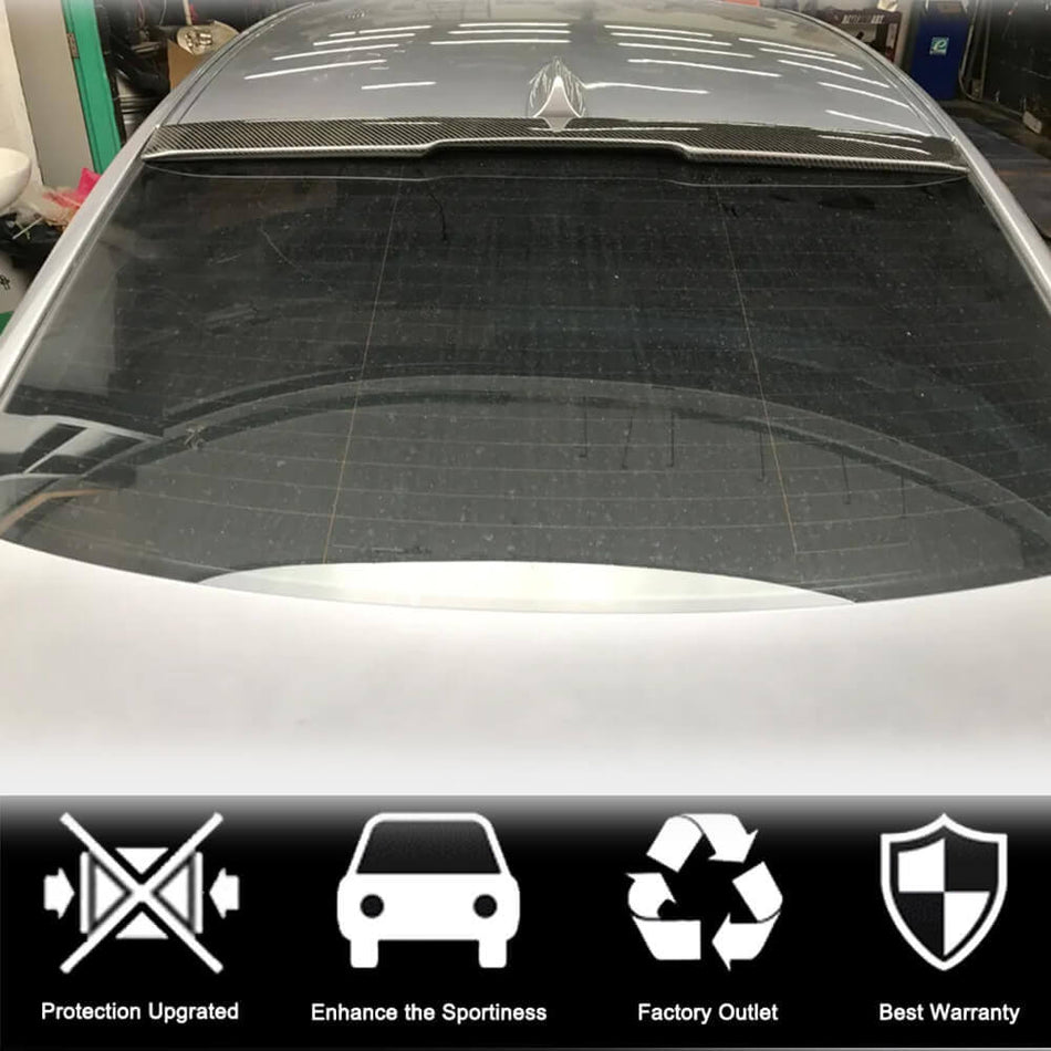 BMW 5 Series E60 2004-2010 Rear Roof Spoiler Carbon Fiber-Ahacarbon