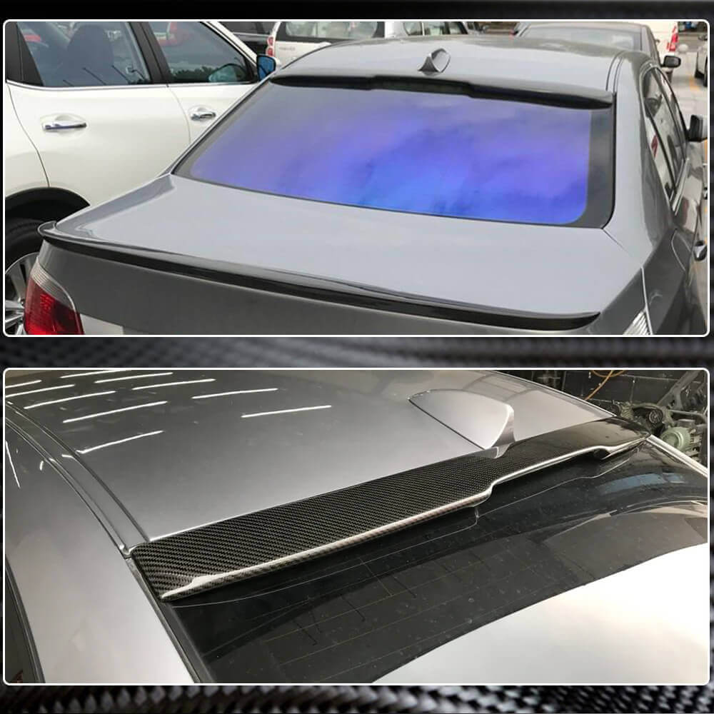 BMW 5 Series E60 2004-2010 Rear Roof Spoiler Carbon Fiber-Ahacarbon