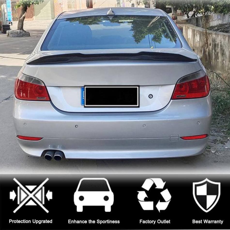 BMW 5 Series E60 M5 2004-2010 Rear Trunk Spoiler Carbon Fiber/FRP-Ahacarbon