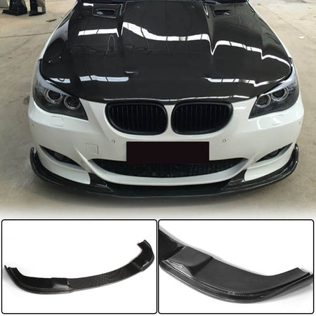 BMW 5 Series E60 M Sport 2004-2010 Front Bumper Lip Carbon Fiber-Ahacarbon