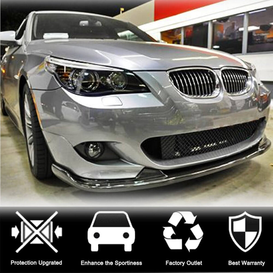 BMW 5 Series E60 M Sport 2004-2010 Front Bumper Lip Carbon Fiber-Ahacarbon