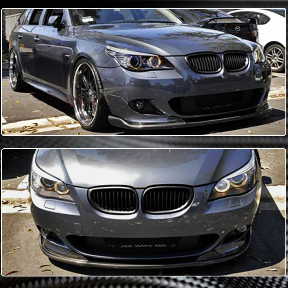 BMW 5 Series E60 M Sport 2004-2010 Front Bumper Lip Carbon Fiber-Ahacarbon