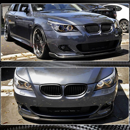 BMW 5 Series E60 M Sport 2004-2010 Front Bumper Lip Carbon Fiber-Ahacarbon