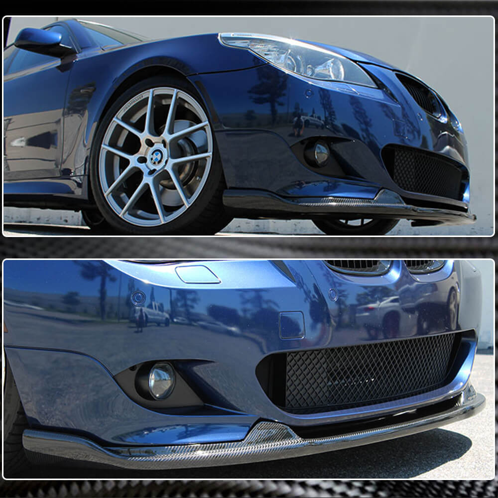 BMW 5 Series E60 M Sport 2004-2010 Front Bumper Lip Carbon Fiber-Ahacarbon
