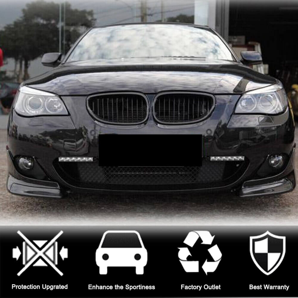 BMW 5 Series E60 M Sport 2004-2010 Front Bumper Splitters Carbon Fiber-Ahacarbon