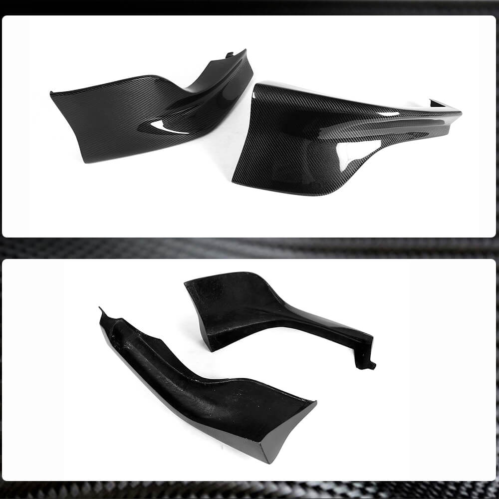 BMW 5 Series E60 M Sport 2004-2010 Front Bumper Splitters Carbon Fiber-Ahacarbon